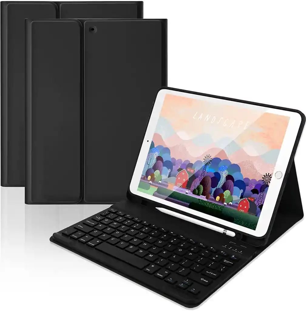 Estuche Teclado Bluetooth Ipad 10.2 7/8/9 Negro