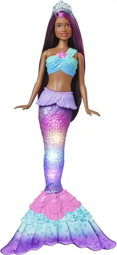 Muñeca Dreamtopia Barbie De Sirena Con Cola Iluminada