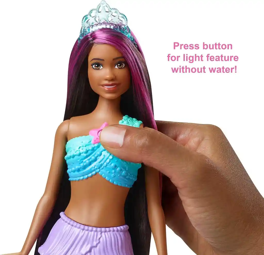 Muñeca Dreamtopia Barbie De Sirena Con Cola Iluminada