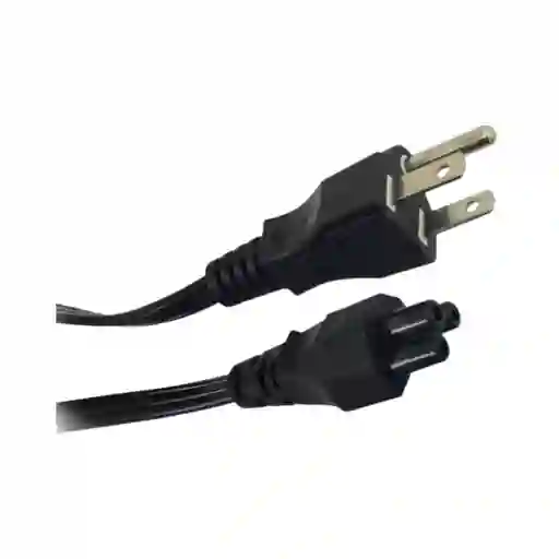 Cable De Poder Trébol Plano 3 Líneas 1,5 Metros