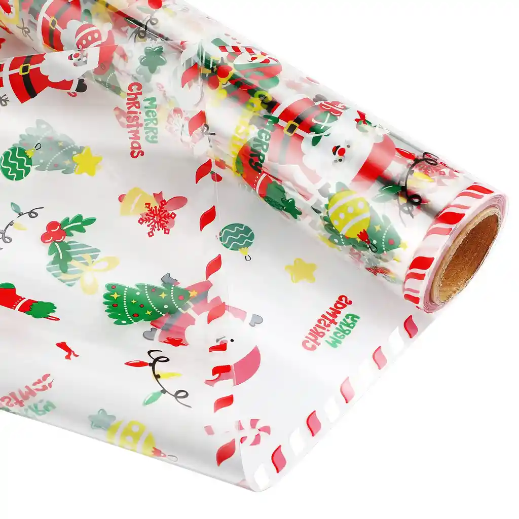 Papel Celofán Navidad X 10 Pliegos