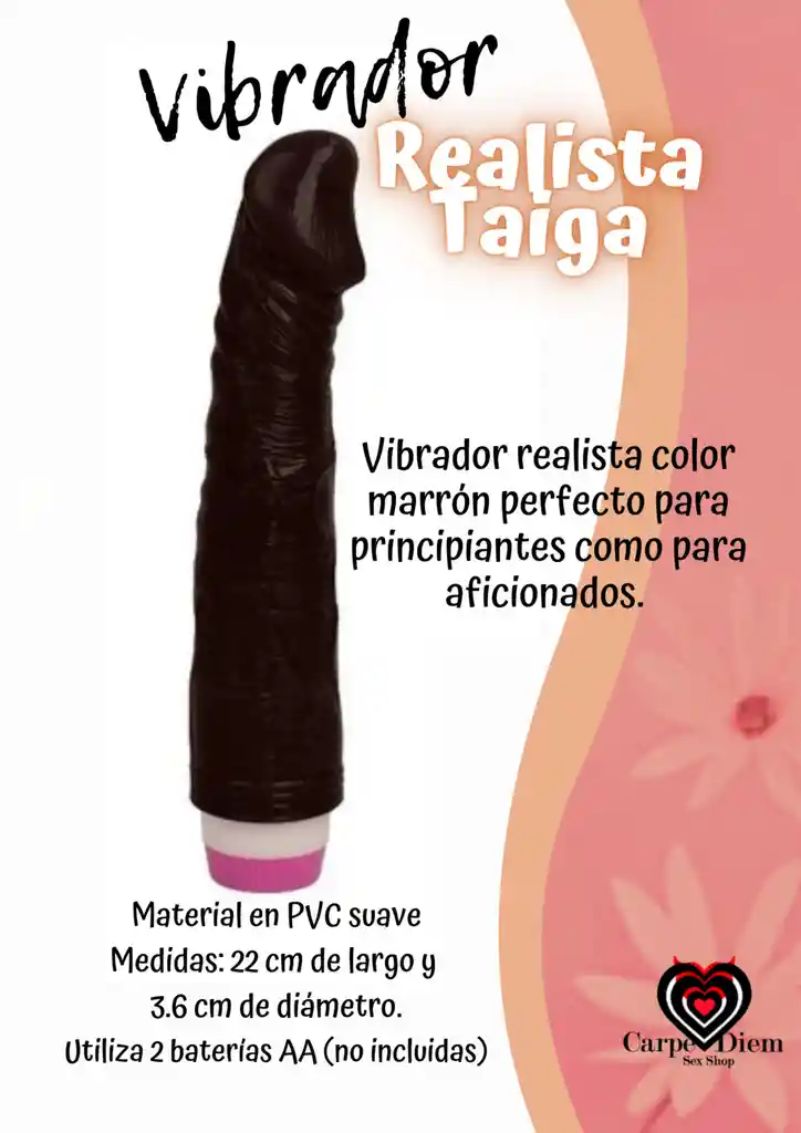 Dildo Vibrador Taiga 22cm