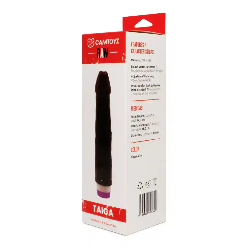 Dildo Vibrador Taiga 22cm