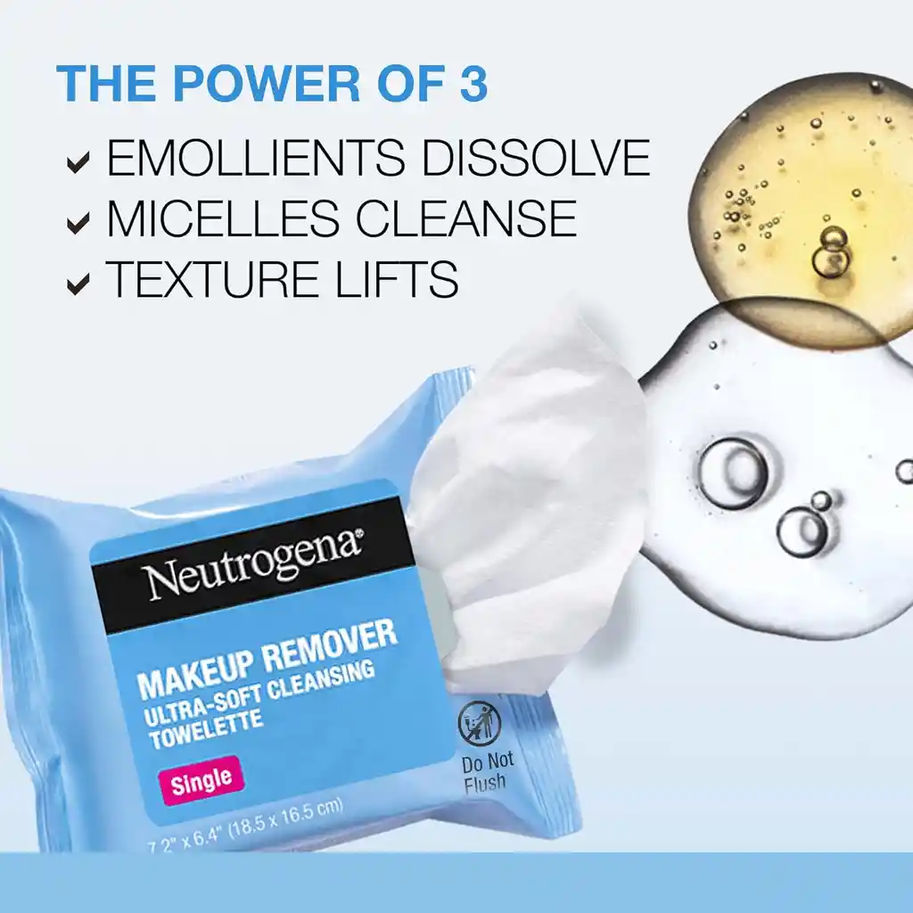 Neutrogena Toallitas Desmaquillantes Individuales Pack 20 Pz