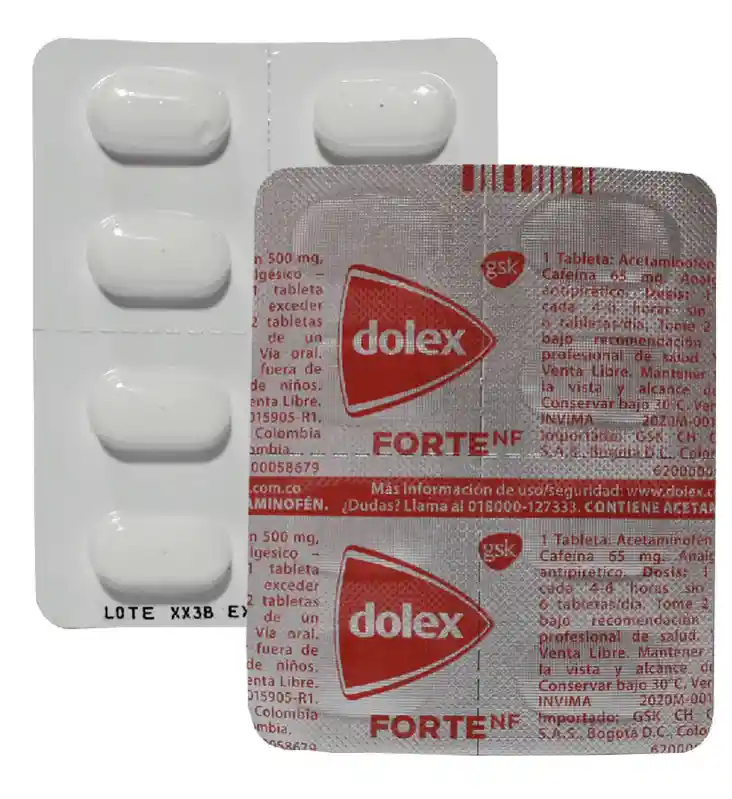 Dolex Forte Tabletas Por 8 Unidades