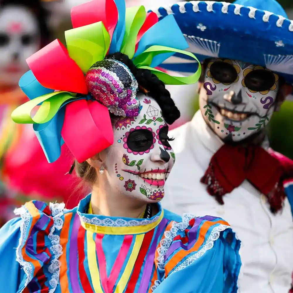 Maquillaje Temporal Catrina Mexicana Halloween Disfraz