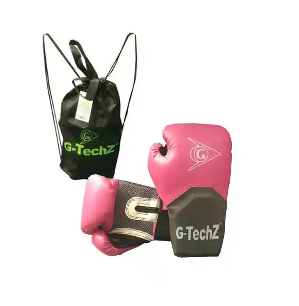 Guantes Boxeo Gtechz 10 Onzas Kick Boxing - Rosado