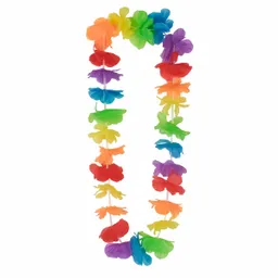 Collar Tela Hawaiano X 12 Docena Hora Loca Fiesta Decoración