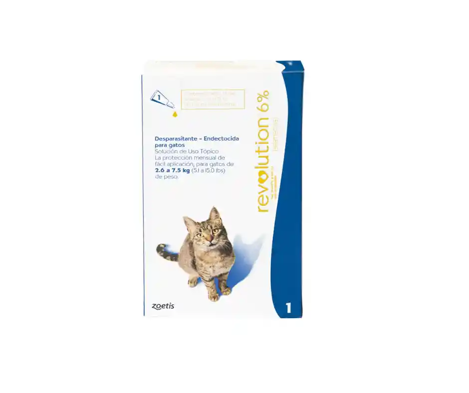 Revolution Gato 0.75 Ml De 2.6 A 7.5 Kg Azul