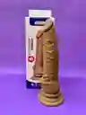 Dildo Realista Silicona Ultrasuave, Dildo Chupa, 19cm, Diseño #3, Consolador Chocolate