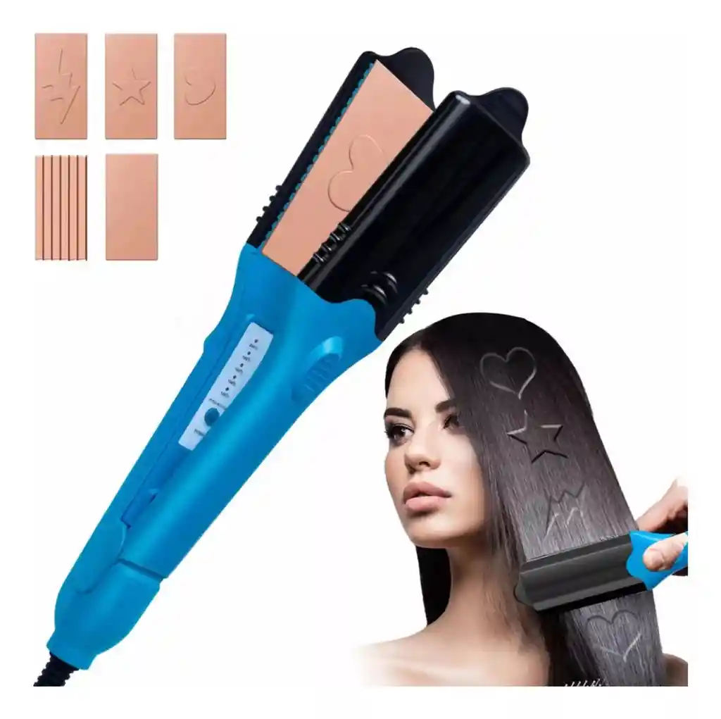 Plancha Para El Cabello Figuras 3d Alisa Pelo Moda Belleza