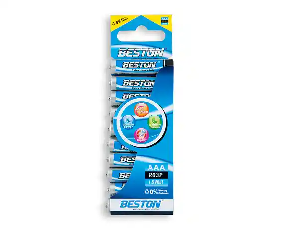 Bateria Beston Aa Carbon Zinc R6p 1.5 Voltios Paquete X10