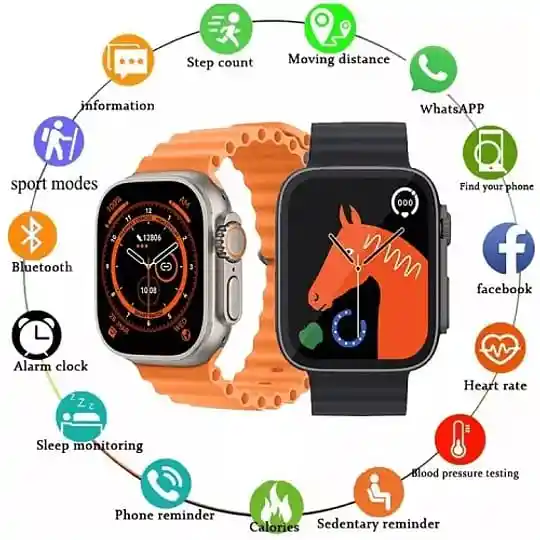 Smartwatch Ultra 8 Reloj Inteligente 2023 + 1 Pulso De Obsequio