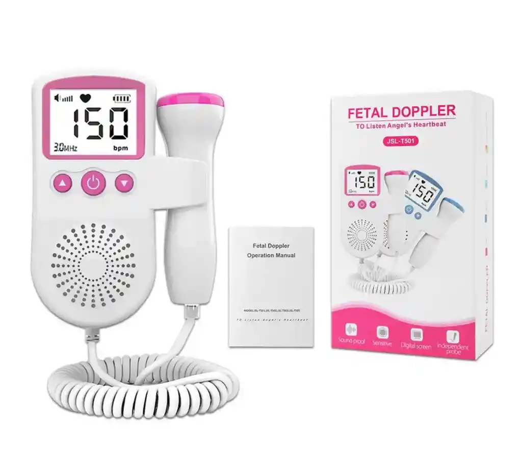 Monitor De Ritmo Cardiaco Doppler Fetal Pantalla Lcd