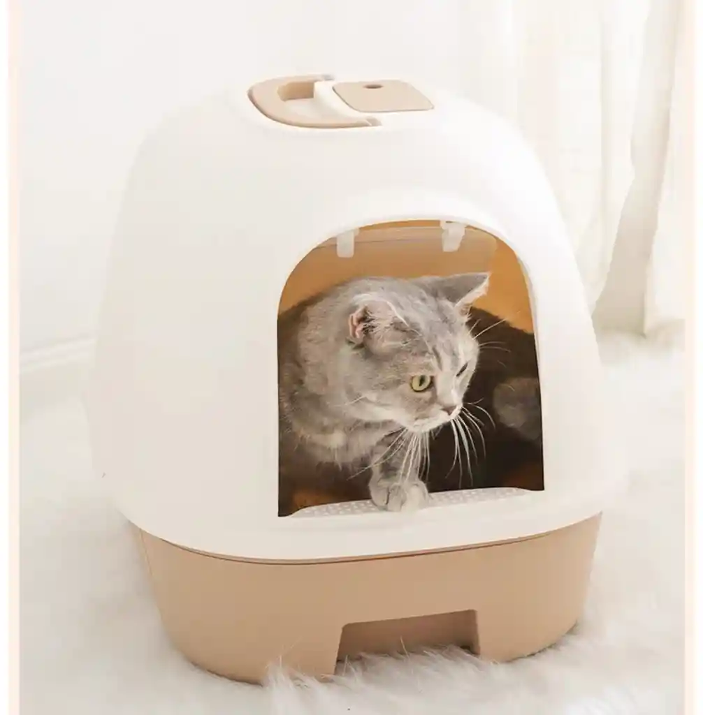 Arenera Para Gato Cubierta Grande Con Espacio Para Filtro