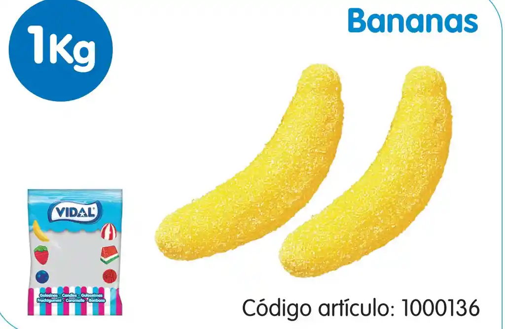 Gomas Vidal Bananas 1kilo