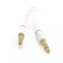 Cable De Audio Plug 3,5 Hembra A 2 3,5 Macho Blanco