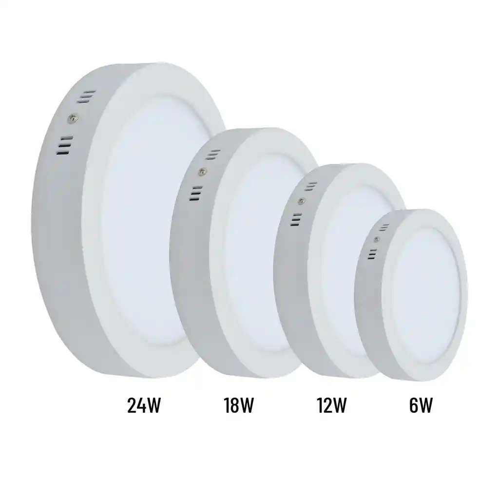 12w Lampara Panel Led Sobreponer Luz Blanca