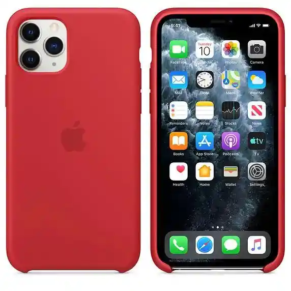 Estuche Silicone Case Iphone 14 Pro (rojo)