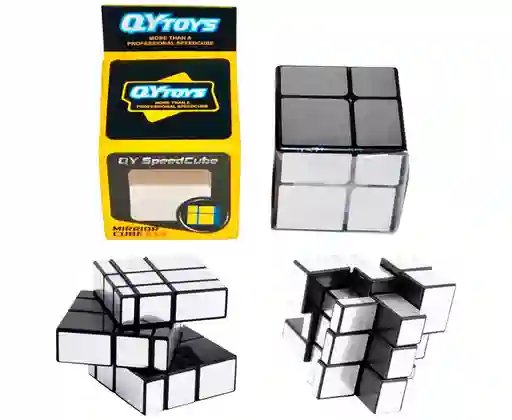 Rubik 2x2 Plateado Cubo Mágico Juguete Juego Didáctico