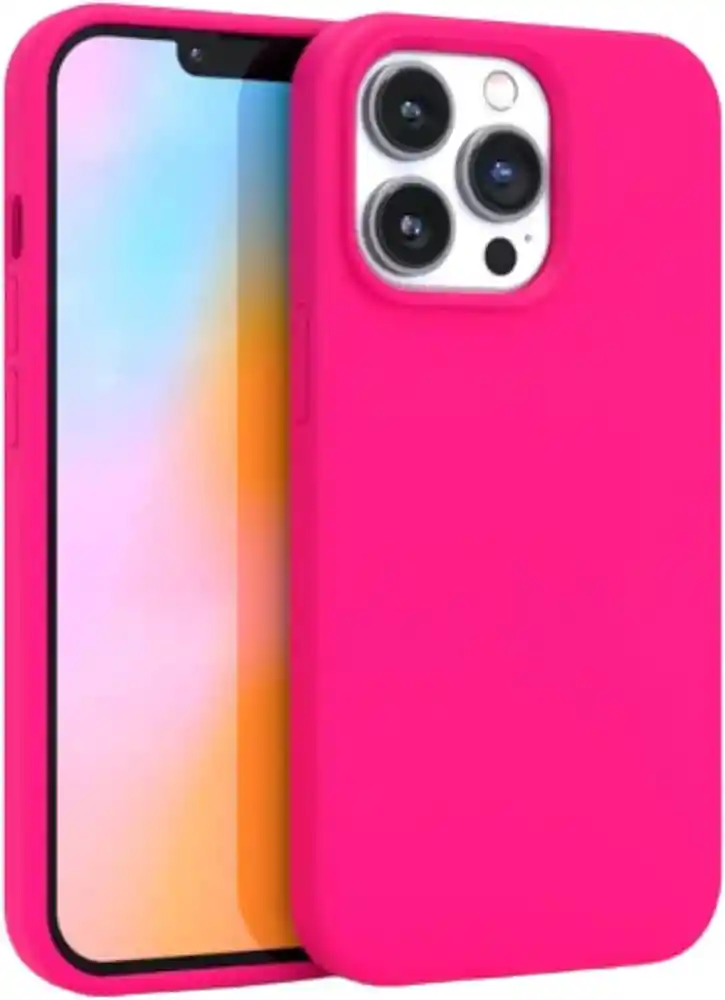 Estuche Silicone Case Iphone 13 Pro Max (fucsia)