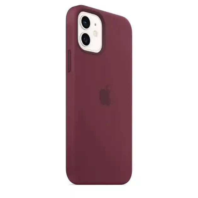 Estuche Silicone Case Iphone 12 Pro Max (vinotinto)