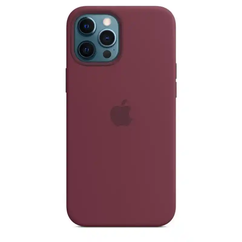 Estuche Silicone Case Iphone 12 Pro Max (vinotinto)