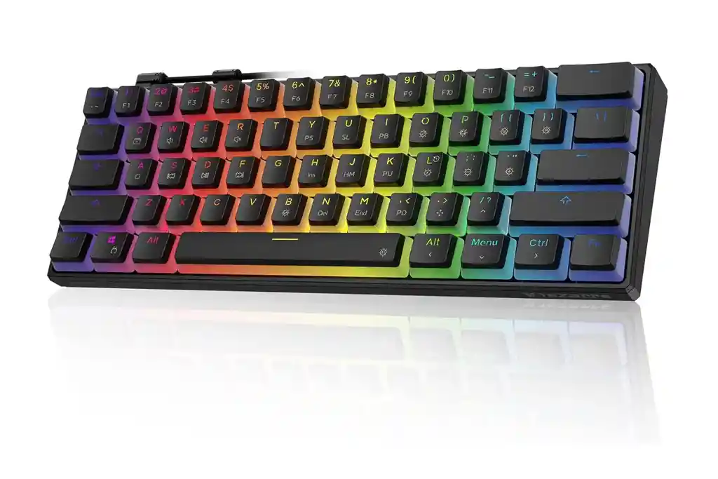 Teclado Mecanico Al 60% | Tezarre Tk-61 | Rgb | Red Switch