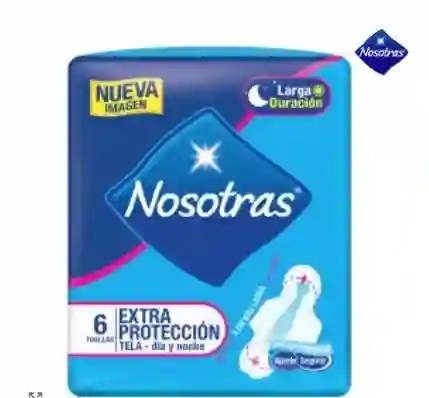 Toallas Nosotras Extra Proteccion Dia Y Noche X 6 Ud