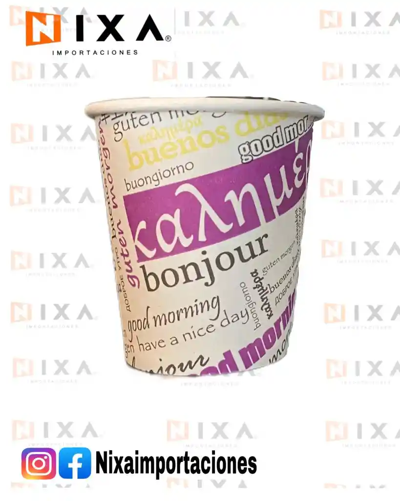 Vaso Carton Biodegradable 6 Onz Nixa