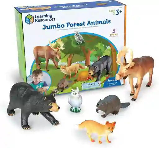 Set Animales Del Bosque Jumbo Figuras Coleccionables Niños
