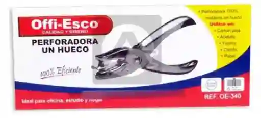 Perforadora Offi-esco 1 Hueco Metálica Oe-340