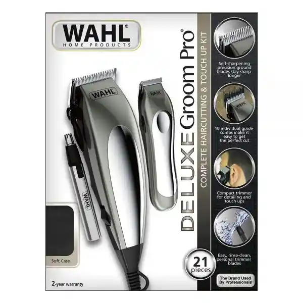 Combo Maquina Y Patillera Wahl Para Corte De Cabello