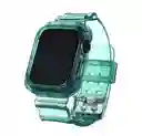 Manilla Correa Transparente Para Iwatch Apple Watch 42,44,45mm Verde