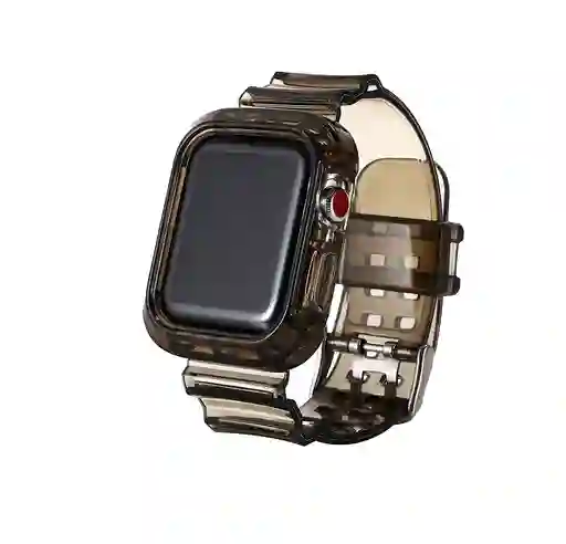 Manilla Correa Transparente Para Iwatch Apple Watch 42,44,45mm Negro