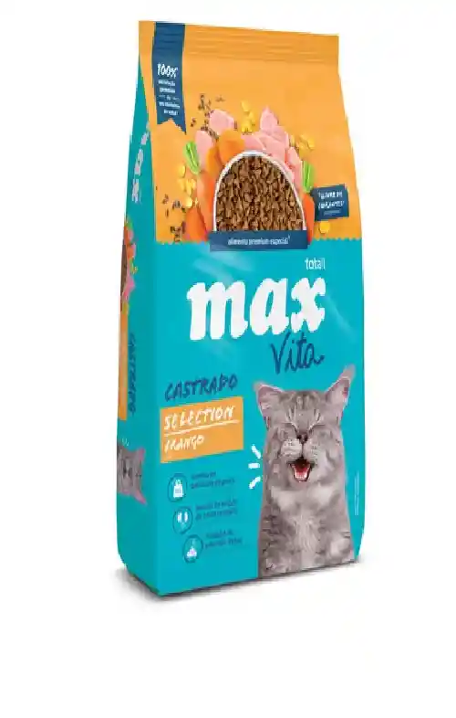 Max Cat Vita Castrado Frango 1 Kg