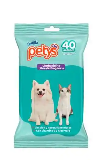 Paños Humedos Para Mascotas Antibacterial *40 Und