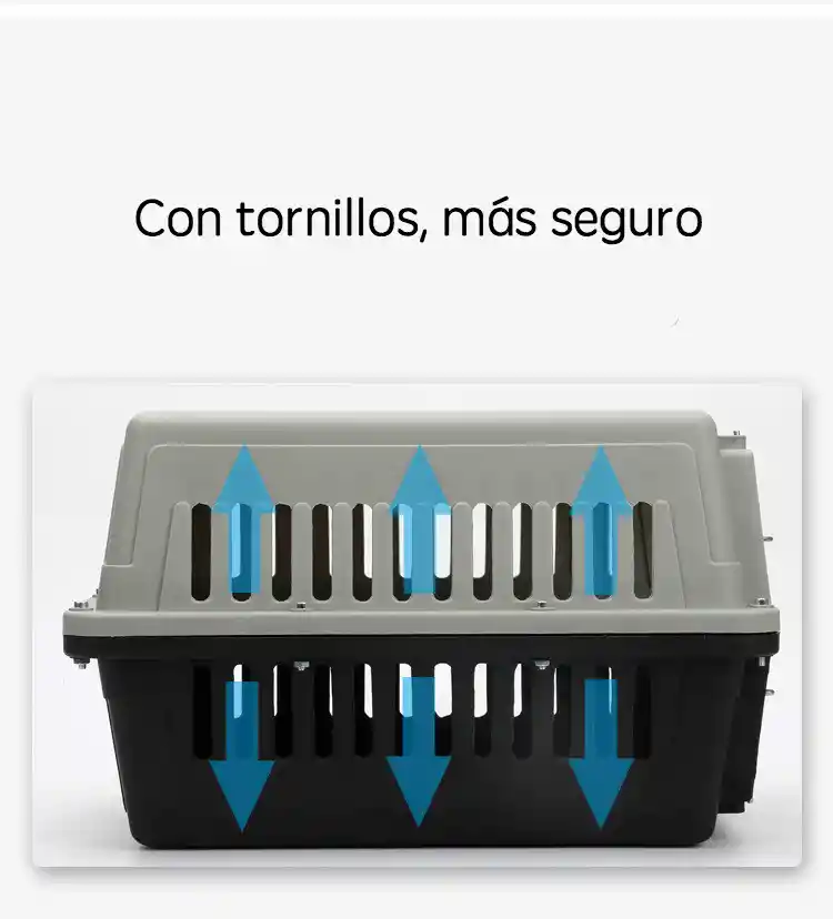 Guacal Para Mascotas Sencillo Con Tornillos Bristol N2 Negro