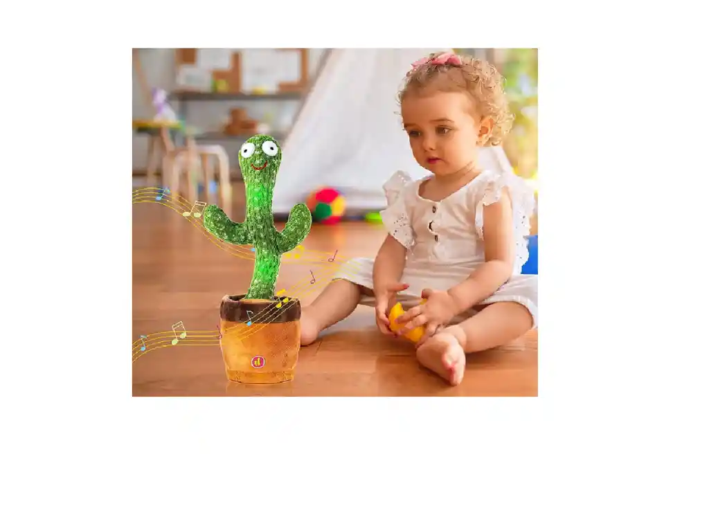 Cactus Bailarín Repite Lo Que Dices, Juguete De Peluche Electrónico Con Iluminación, Grabación De Cactus Cantante Y Repite Tus Palabras Para Juguetes Educativos