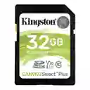 Memoria Sd 32gb Kingston Canvas Clase 10 100mb/s