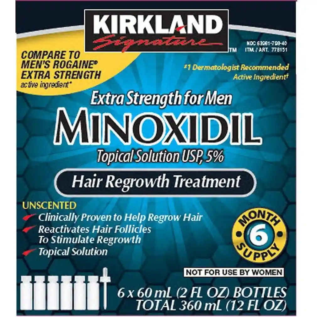 Kirkland Minoxidil 5% Extra Strength Caja X6