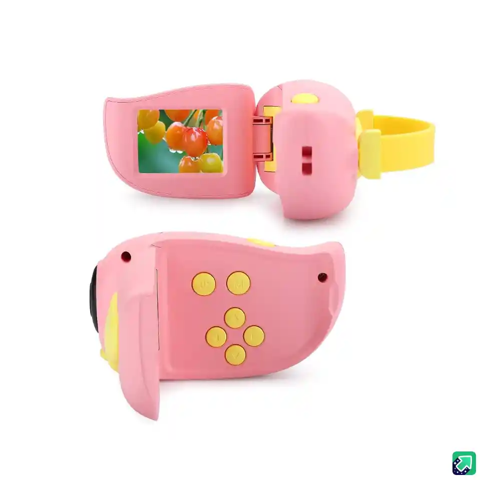 Cámara A Color Para Niños Digital Toma Fotos Y Graba 1080p Rosada