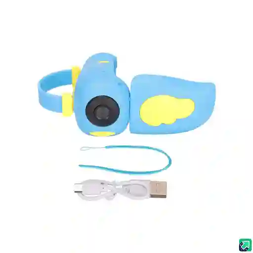 Cámara A Color Para Niños Digital Toma Fotos Y Graba 1080p Azul