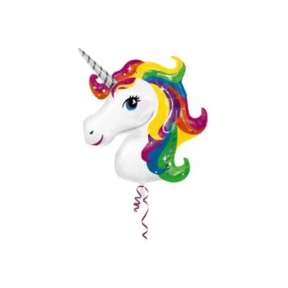 Globo Metalizado Diseño Unicornio Fiestas Cumpleaños