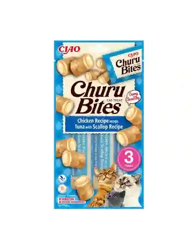 Pack X 3 Inaba Churu Bites Gato Atun Y Viera X 30 Gr