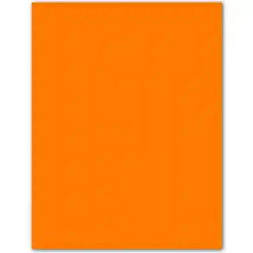 Cartulina Plana Naranja Fluorecente 1/8