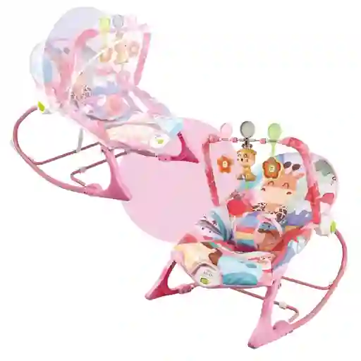 Silla Para Bebe Mecedora Vibradora Musical 3 En 1 Mosquitero Jirafa