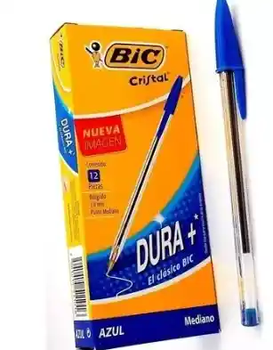 Caja De Esferos Bic Azul X 12 Und