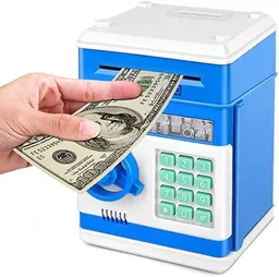 Alcancia Electrica Roba Billetes Caja Fuerte Clave Niños