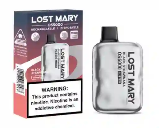 Vape Elfbar Lost Mary Black Strawnana 5000puffs Luster Edition